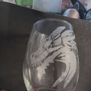 Dragon hand etched
